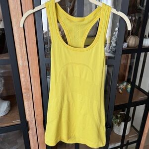 Lululemon Swiftly Tech Tank Top workout tee Sonic mustard racerback soleil